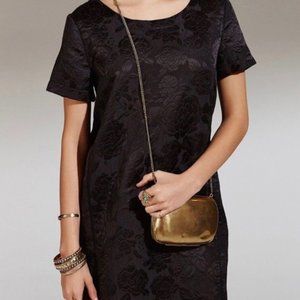 Silence + Noise Dress Black Floral Quilted Trendy